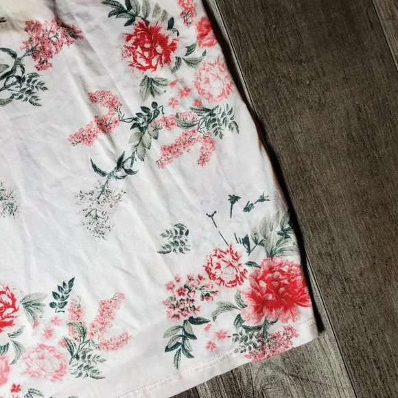 Flora by Flora Nikrooz Sleeveless Floral Blouse Keyhole Back Size Large - Picture 15 of 15